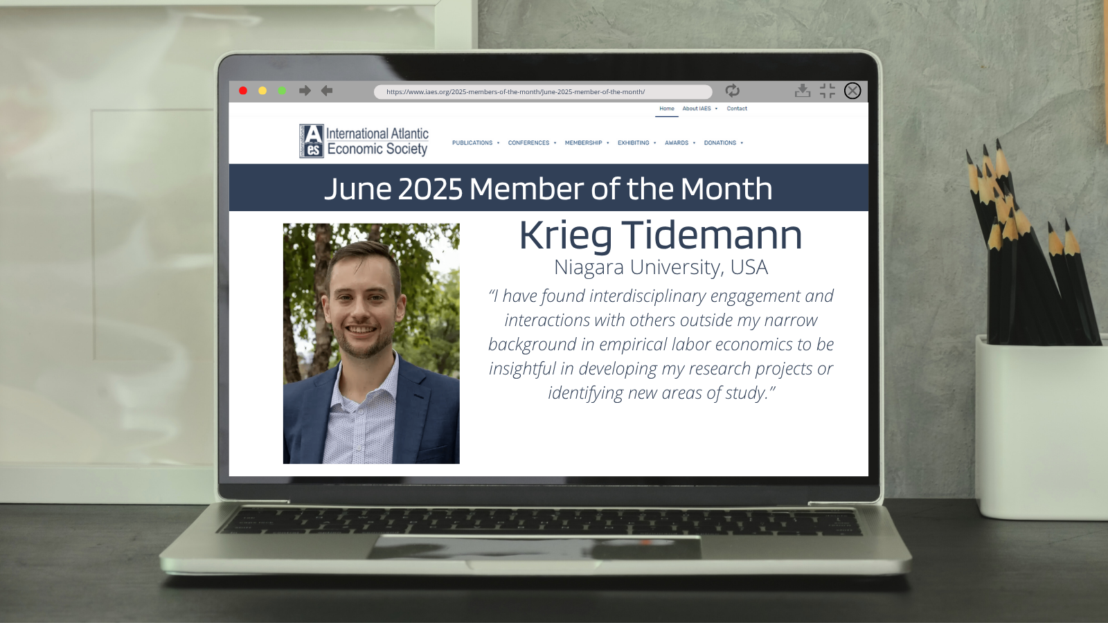 June 2025 Member of the Month - International Atlantic Economic Society